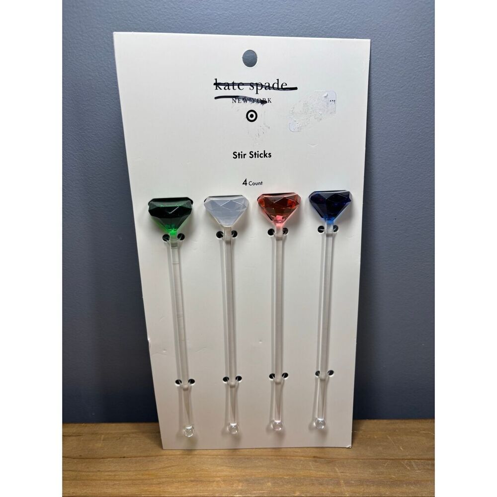 Kate Spade Target Acrylic Gem Drink Stir Sticks